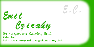 emil cziraky business card